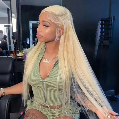 Blonde 613 HD Lace Front Wig - Straight Brazilian Human Hair 13x6 Frontal