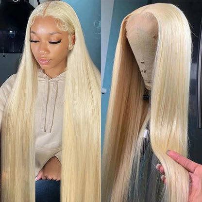 Blonde 613 HD Lace Front Wig - Straight Brazilian Human Hair 13x6 Frontal