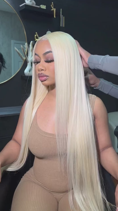 Blonde 613 HD Lace Front Wig - Straight Brazilian Human Hair 13x6 Frontal
